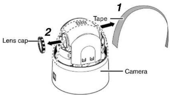 JVC TK-C685WPE - Mounting the camera to the ceiling - 1