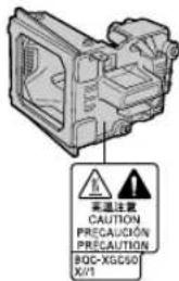 SHARP PG-C45S - Caution concerning the lamp unit - 1