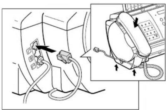 Diagram showing connection to a device with labeled components and directional arrows indicating cable or wiring connections.