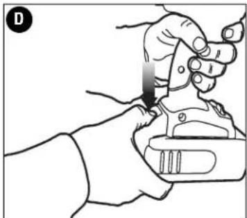 BLACK & DECKER PCL18IDK2 - INSTALLING AND REMOVING THE BATTERY PACK FROM THE TOOL - 2