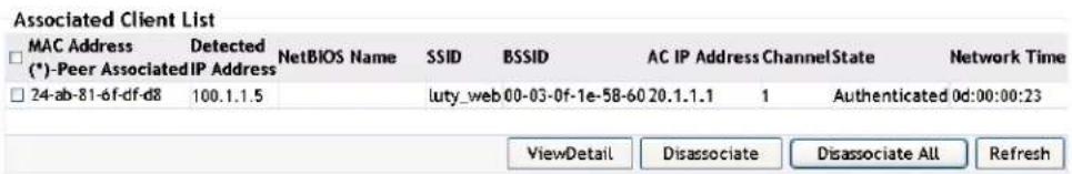 Amer WS6028 - Associated Client List - 1