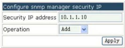 Amer WS6028 - Configure SNMP Manager Security IP - 1