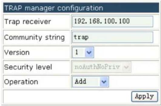 Amer WS6028 - Trap manager configuration - 1
