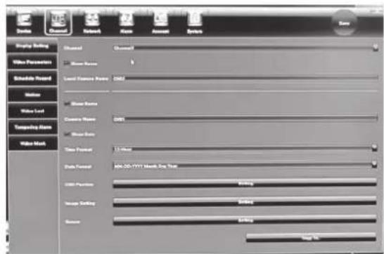 Display Setting Channel Channel Filter Parameters Noise Range Schedule Record Level Feature Rate DASH Yellow Noise Range Conepe Range DASH Wave Color Color Format 1.2 MHz Data Format 400-200-VYY Month Day Time GND Parameters Setting Image Setting Setting Sensor Setting Page 50