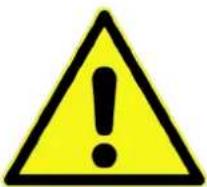 Yellow triangular warning sign with black exclamation mark symbol