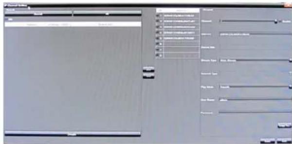 Screenshot of a software interface showing a control panel with settings for 'Material', 'Material Type', and 'Play Method'.
