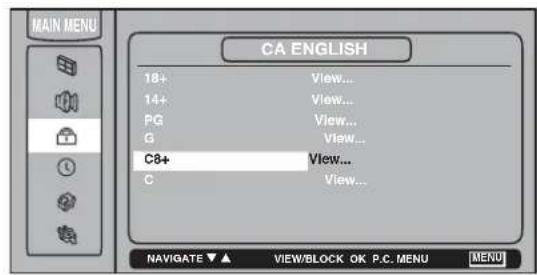 RCA L23W10 - Blocking Movie Ratings - 2