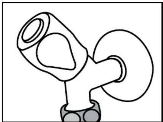 Simple line drawing of a mechanical component with no text or symbols.
