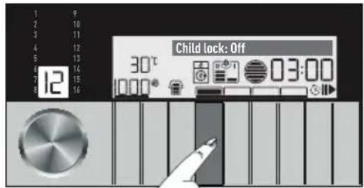 GRUNDIG GWN59650CHB - To deactivate the Child Lock: - 1