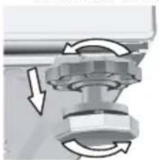 GRUNDIG GWN59650CHB - Adjusting the feet - 3