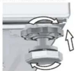 GRUNDIG GWN59650CHB - Adjusting the feet - 4