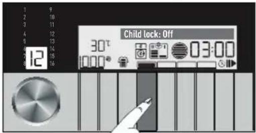 GRUNDIG GWN59650CHB - To deactivate the Child Lock: - 1