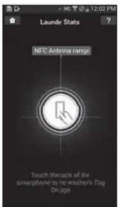 NFC Antenna range Touch the back of the simplifier to be washer's Tag Ding