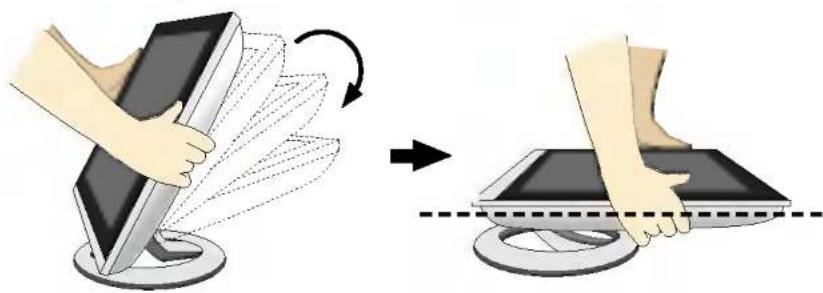 LG L1722PF - folding the stand base - 1