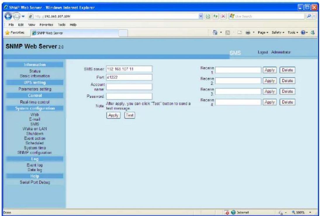 PowerPlus SNMP Web Management - SMS - 1