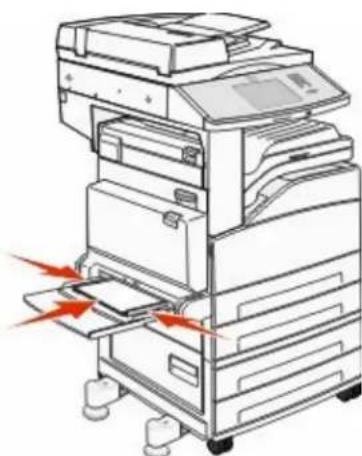 LEXMARK X862dte 4 - Loading the multipurpose feeder - 5