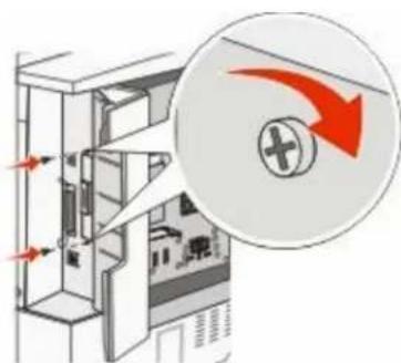 LEXMARK X862dte 4 - Installing an internal print server or port interface card - 4
