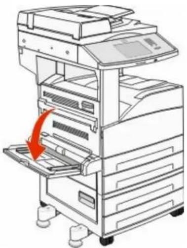 LEXMARK X862dte 4 - Loading the multipurpose feeder - 1