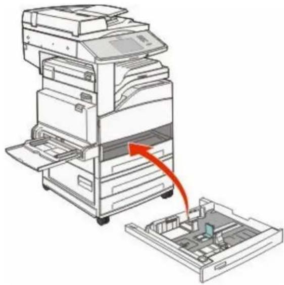 LEXMARK X862dte 4 - Removing the optional trays - 2