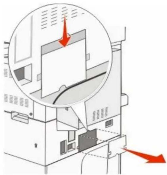 LEXMARK X862dte 4 - Removing the optional trays - 3