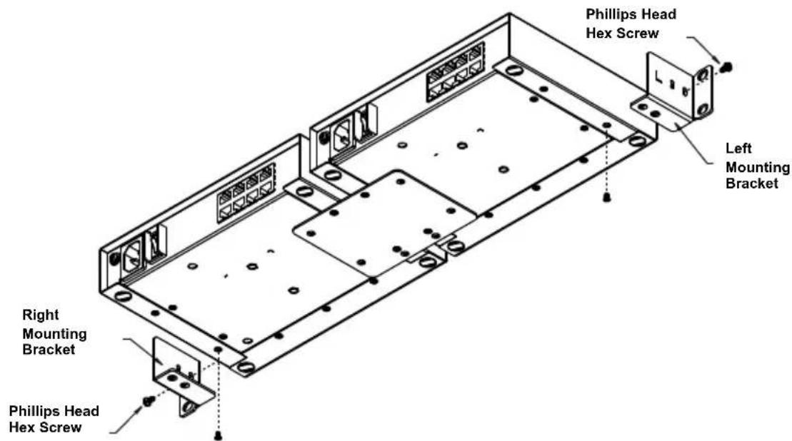 Phillips Head Hex Screw Left Mounting Bracket Right Mounting Bracket Phillips Head Hex Screw