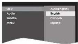 MAGNAVOX DP170FX4 - OSD: (Default: English) - 1