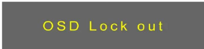 Planar PLL1920M - OSD Lock Out Function - 1