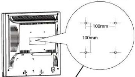 Planar PLL1920M - Attaching The Optional Wall Mount Arm (not supplied) - 1