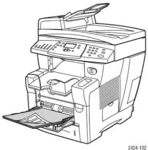 XEROX WorkCentre C2424DN - Printing Labels from Tray 1 - 1