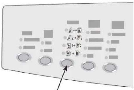 Diagram showing a control panel with four labeled buttons (1, 2, 3, 4) and an arrow pointing to the second button.