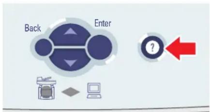 XEROX WorkCentre C2424DN - Control Panel Help Button - 1