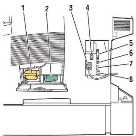 Technical diagram of an air conditioner unit with numbered components for identification