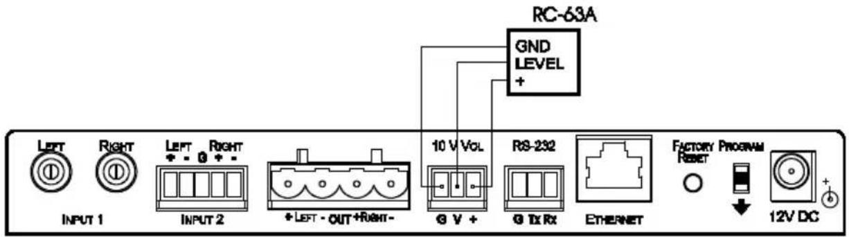 Kramer 906 - Connect the 10V CONTROL Port to an External Controller - 1