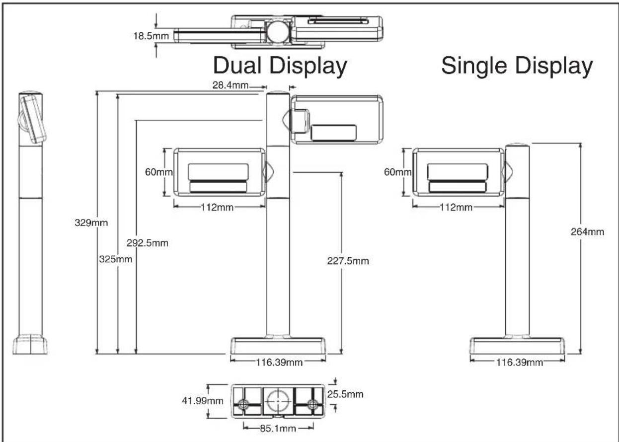 DATALOGIC Magellan 8303 - Placing and Installing the Remote Scale Display - 1
