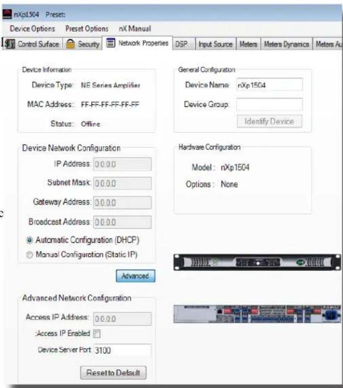 Ashly nXP1504 - 9.4c Network Properties Tab - 1