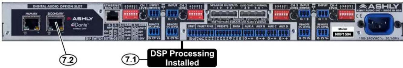 Ashly nXP1504 - ☐ 7 nXp NETWORK + DSP MODEL REAR PANEL FEATURES - 1