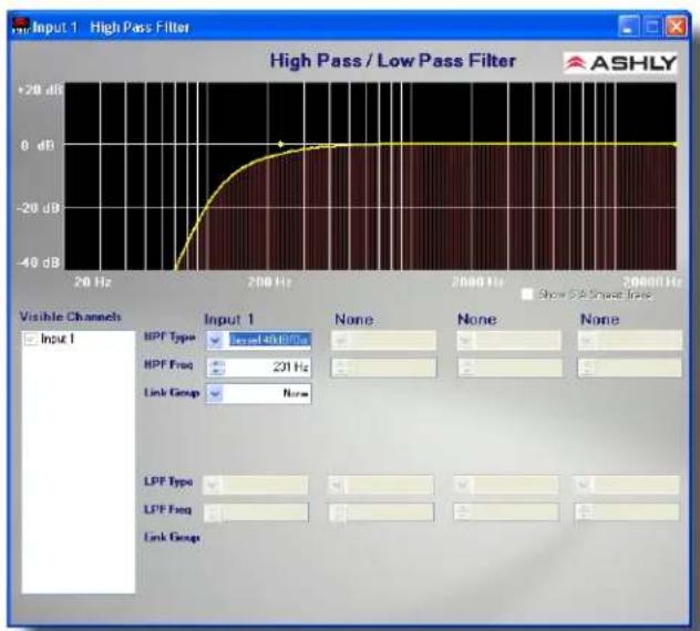 Ashly nXP754 - HPF and LPF filters - 1
