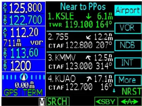 GARMIN CNX 80 - Nearest Waypoints (NRST) - 1