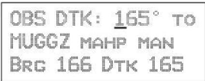 GARMIN Apollo GX 50 - Point F - Turning to intercept 165° to MUGGZ (MAHP) - 2