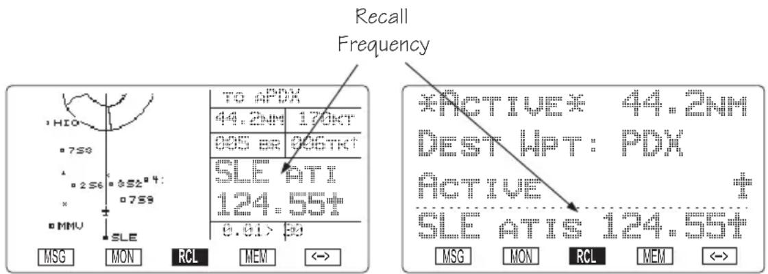 GARMIN Apollo GX 50 - Recalling a Frequency - 1