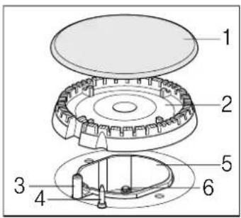 Technical diagram of a mechanical assembly with numbered components for identification