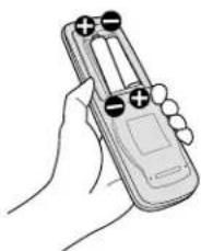 FUJITSU P50XHA10W - PUTTING BATTERIES IN THE REMOTE CONTROL - 2