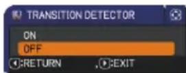 HITACHI CP-X2510N - Turning on the TRANSITION DETECTOR - 1