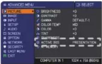 HITACHI CP-X2510N - PICTURE menu - 5