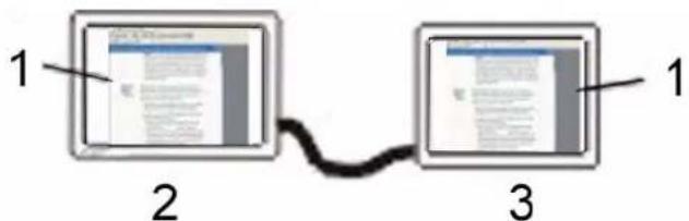 MOTION LE1600TC - How to connect the Tablet PC and a monitor or projector example. - 1