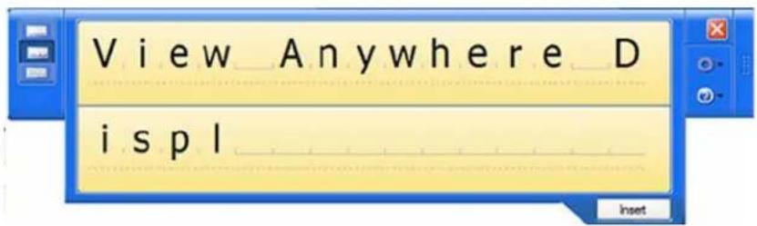 View Anywhere D ispl Insert