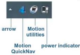 arrow Motion utilities Motion QuickNav power indicator