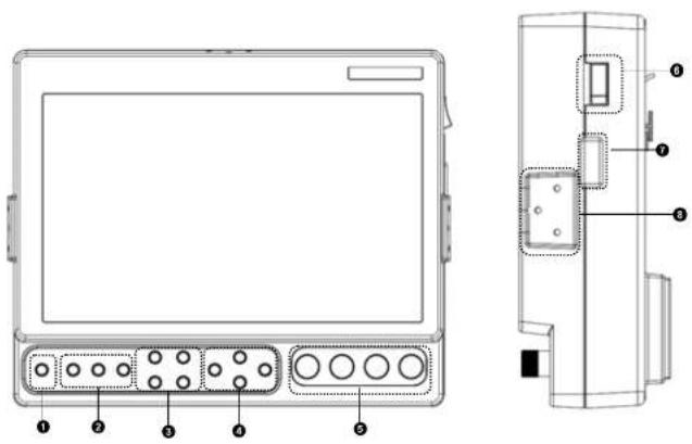 MARSHALL V-LCD70XHB-HDMIPT - Front and Side Monitor Features - 1