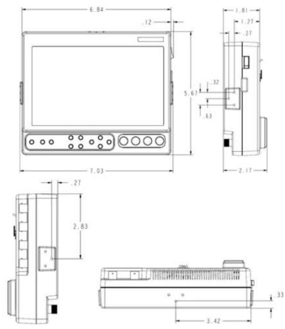 MARSHALL V-LCD70XHB-HDMIPT - Dimensions - 1