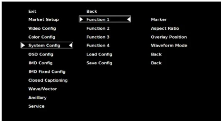 MARSHALL V-R261-DLW - System Config Submenu - 1